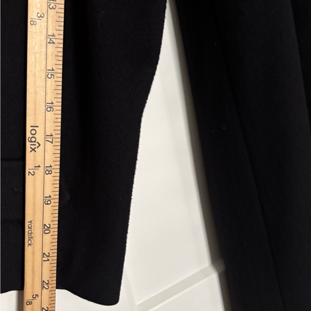WOMENS FORESTER OF BOSTON INK BLUE 100% WOOL BALMACAAN LONG BUTTON COAT SZ 6 - Picture 10 of 13